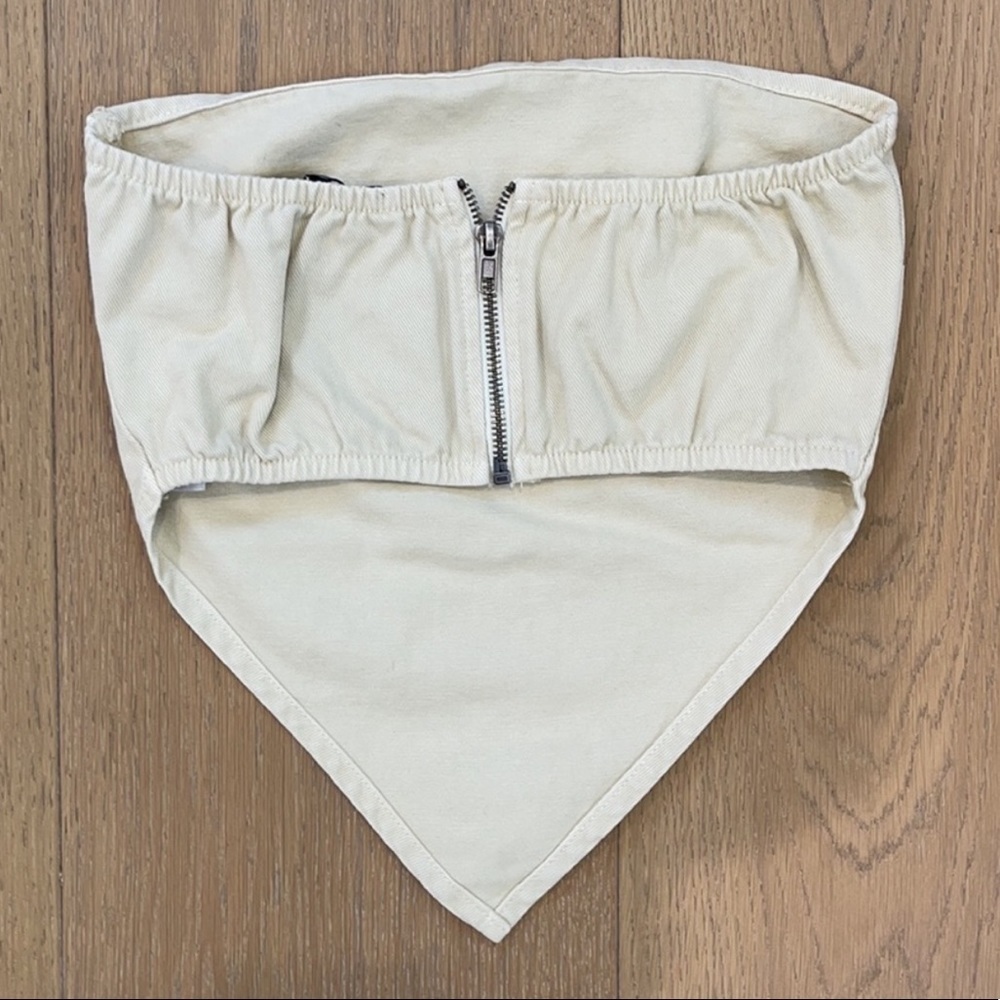 Nasty gal tan denim top 0 - Picture 3 of 4